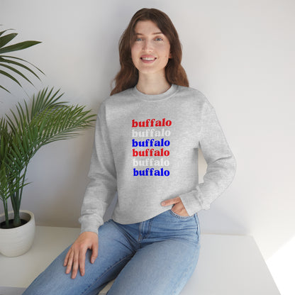 Buffalo Buffalo Buffalo Unisex Heavy Blend™ Crewneck Sweatshirt